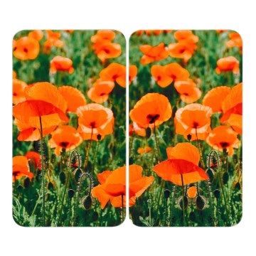 WENKO 2521434500-Abdeckplatte ABDECKPLATTE - BLUME/PFLANZE 30x52 cm mehrfarbig