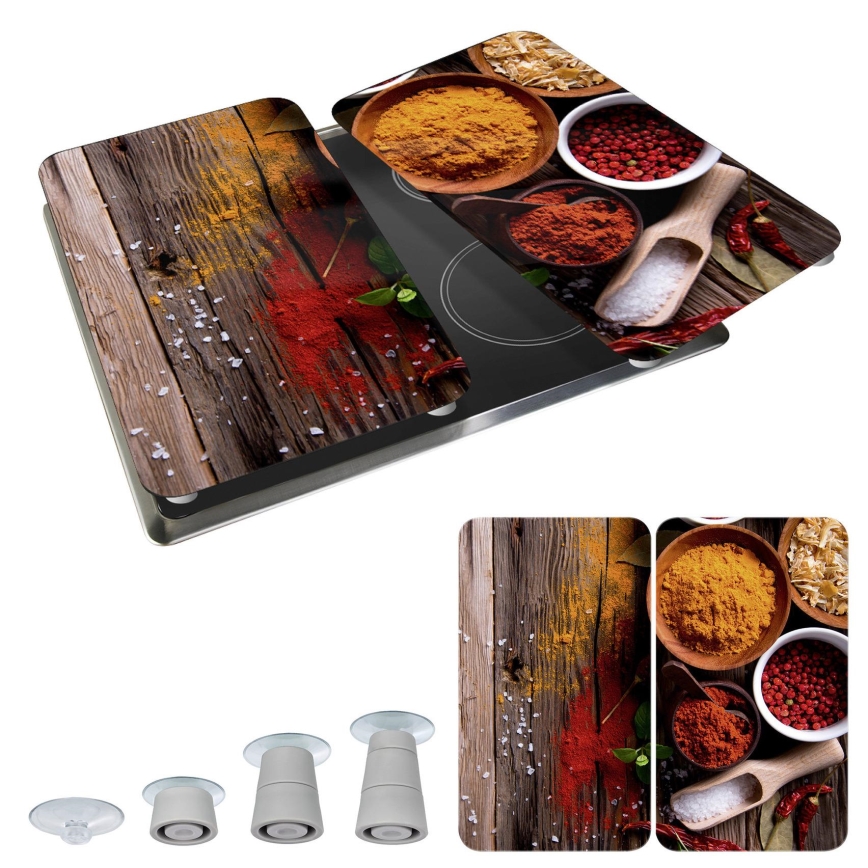 WENKO 2521467100 - Abdeckung für Platte 30x52 cm mehrfarbig/grau/transparent