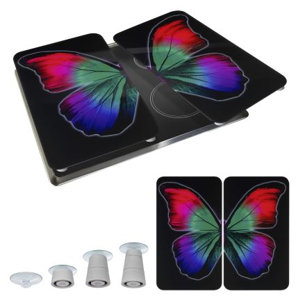 WENKO 2521474500 - Abdeckplatte ABDECKPLATTE - GRAFIK 30x52 cm mehrfarbig