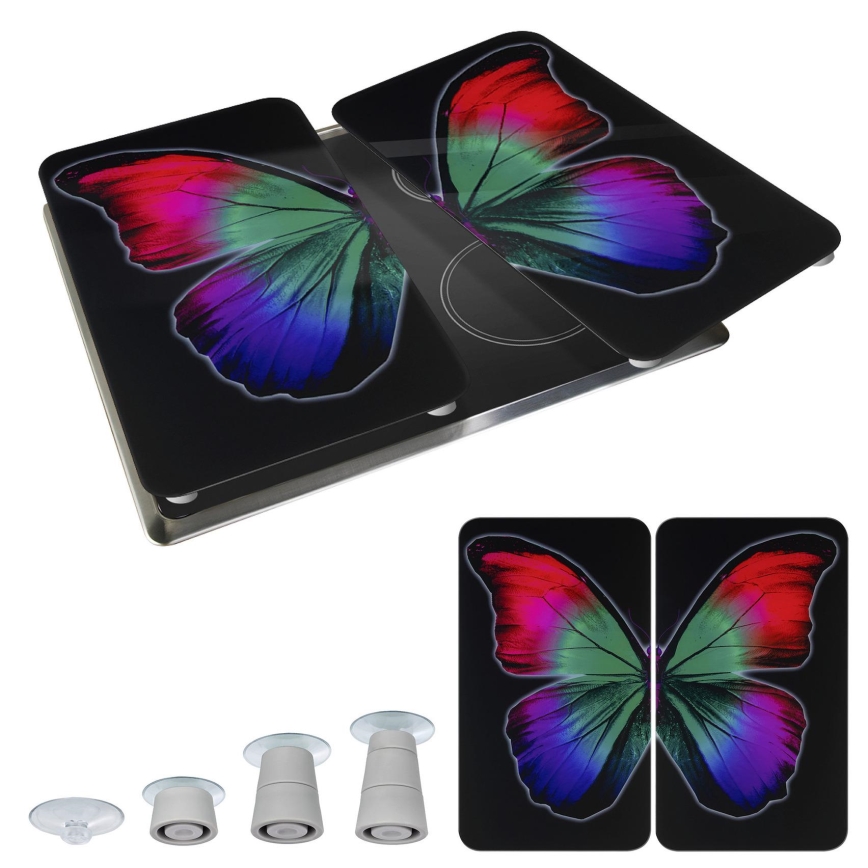 WENKO 2521474500 - Abdeckplatte ABDECKPLATTE - GRAFIK 30x52 cm mehrfarbig