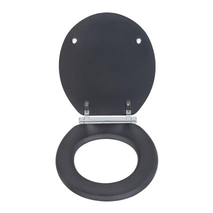WENKO 25218100-WC-Sitz MORRA 35x42 cm Anthrazit/Silber