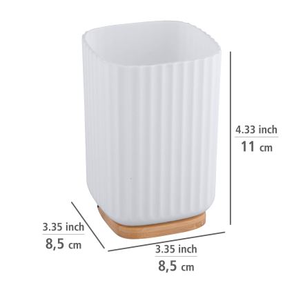 WENKO 25293100 - Becher ROTELLO 8,5x11 cm weiß/braun