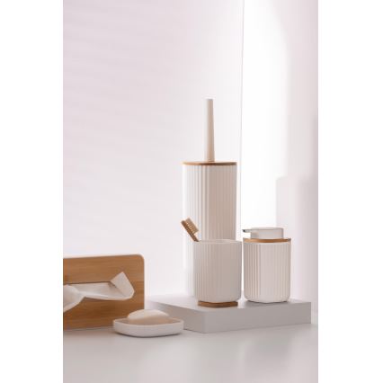 WENKO 25293100 - Becher ROTELLO 8,5x11 cm weiß/braun