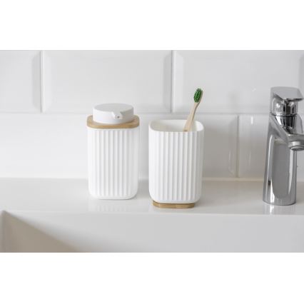 WENKO 25293100 - Becher ROTELLO 8,5x11 cm weiß/braun