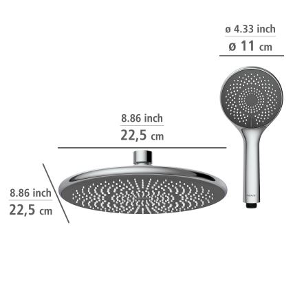 WENKO 25310100 - Duschset Wassersparsystem Edelstahl/glänzender Chrom