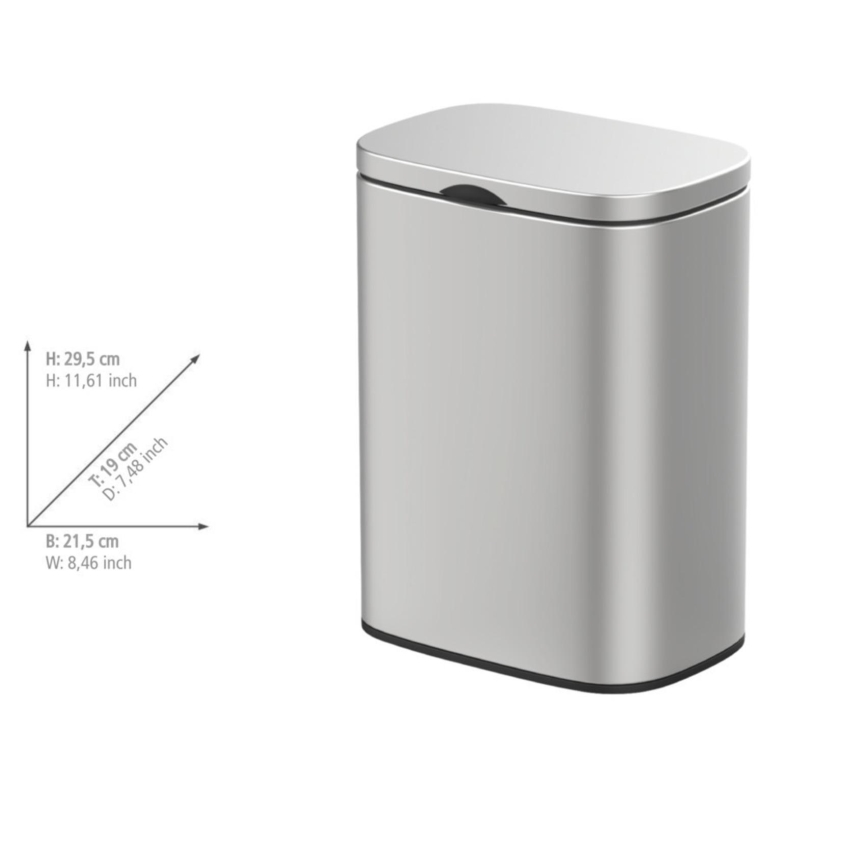 WENKO 25336100 - Korb SARE 21,5 x 29,5 cm, silber