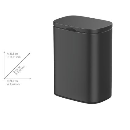 WENKO 25338100 - SARE Korb, 21,5 x 29,5 cm, schwarz