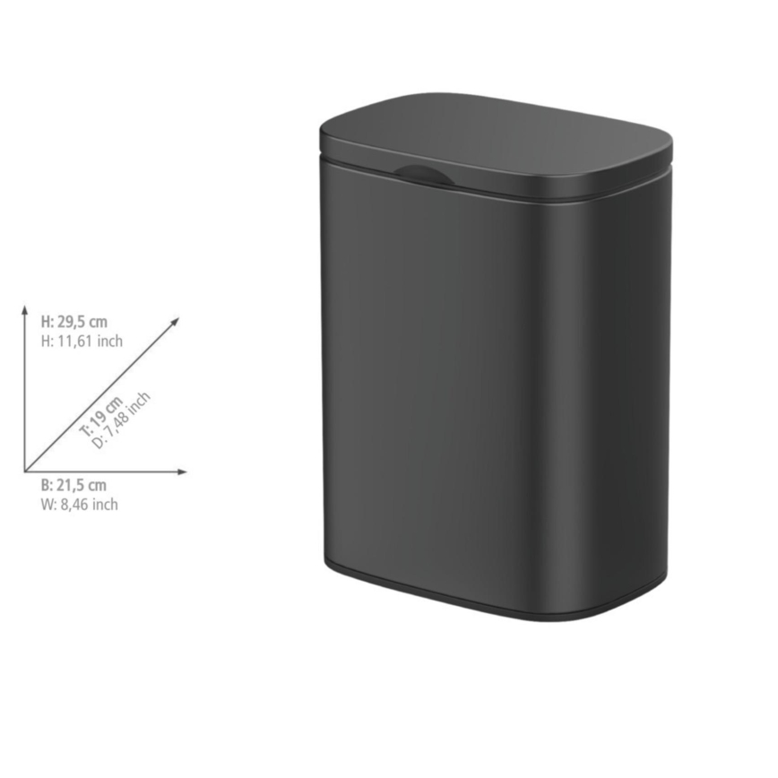 WENKO 25338100 - SARE Korb, 21,5 x 29,5 cm, schwarz