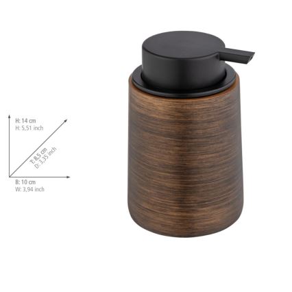 WENKO 25352100 - Seifenspender PALENA 10x14 cm bronzefarben
