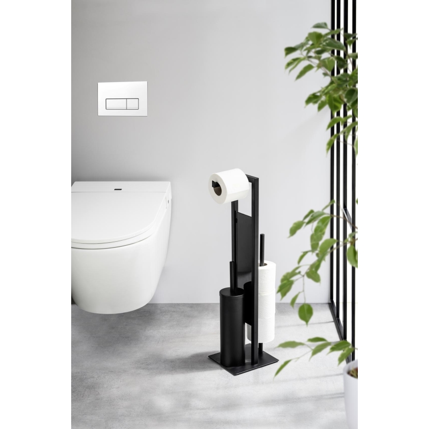 WENKO 25400100 - WC-Bürste RIVALTA 18x70 cm schwarz