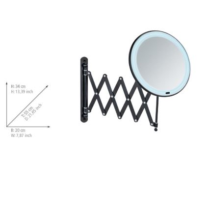 WENKO 25524100 - Spiegel BARONA 20x34 cm schwarz