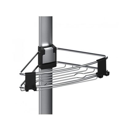 WENKO 25556100-Eckregal PURIO 35,5x280 cm silber/grau