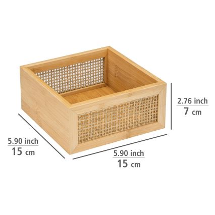 WENKO 25601100 - Badewannentablett ALLEGRE 15x7 cm braun