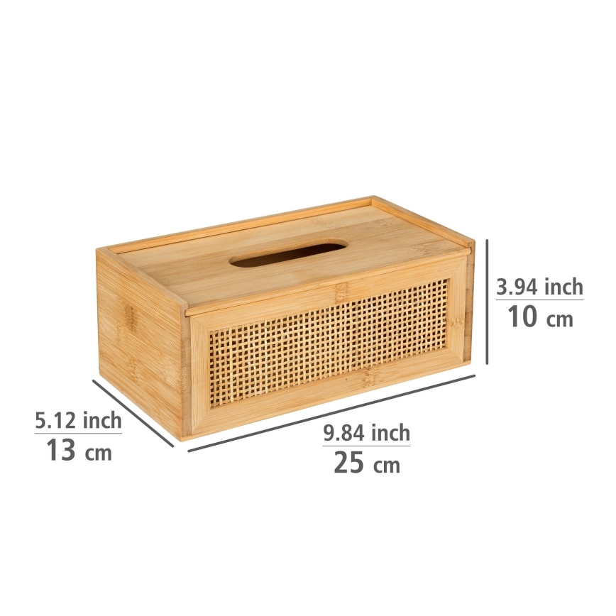 WENKO 25607100 - Taschentuchbox ALLEGRE 25x13 cm braun