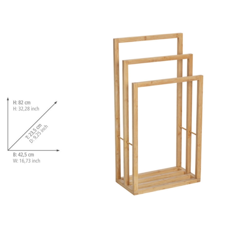 WENKO 25629100 - Handtuchständer BAMBUSA 42,5x82 cm braun