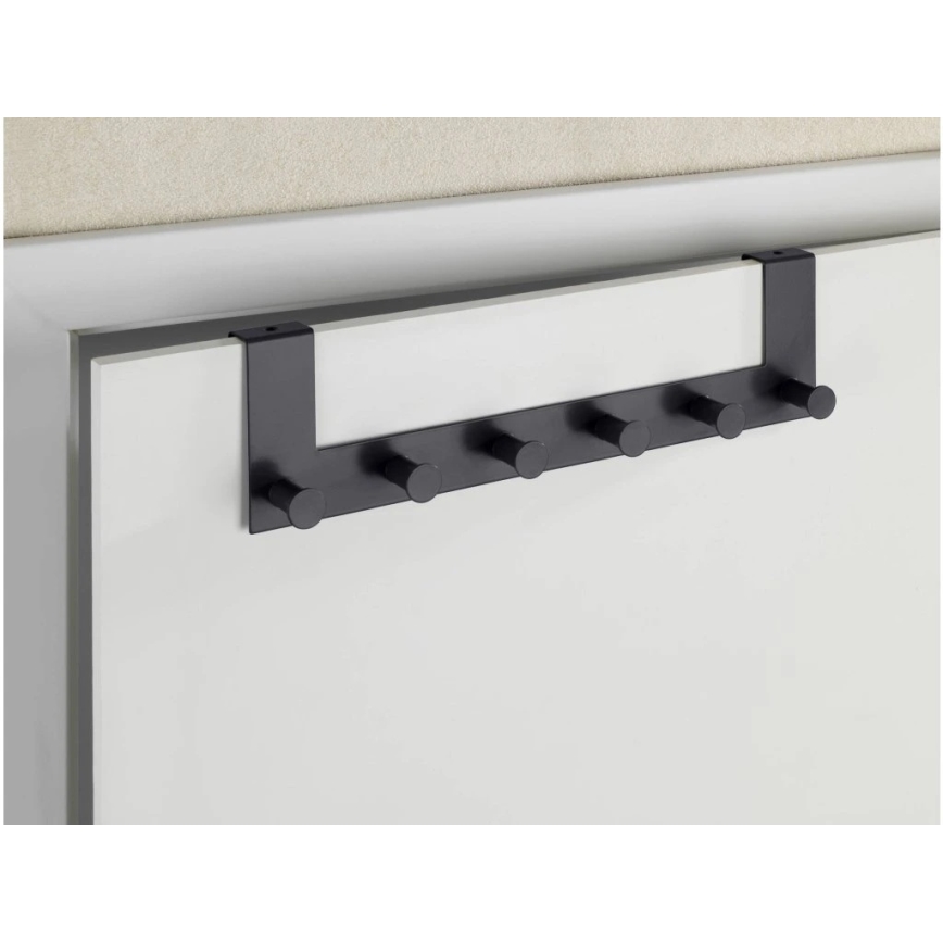 WENKO 25653100 - Garderobenhaken CELANO 39 x 11 cm schwarz