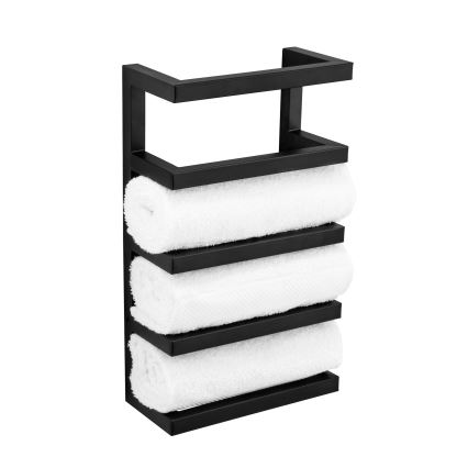 WENKO 25780100 - Handtuchständer FONDIRO 24x42 cm schwarz