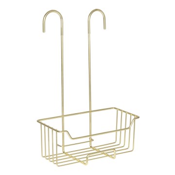 WENKO 25937100 - Duschkorb MILO 25x36 cm Edelstahl/goldfarben/transparent