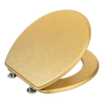 WENKO 26010100 - WC-Sitz ALDENO 37x41 cm gold/silber