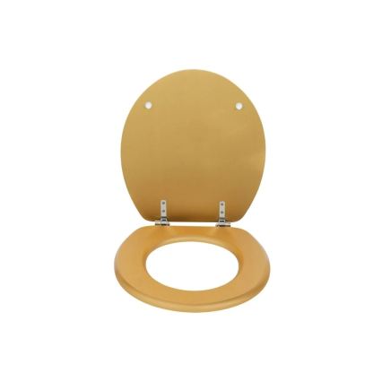 WENKO 26010100 - WC-Sitz ALDENO 37x41 cm gold/silber