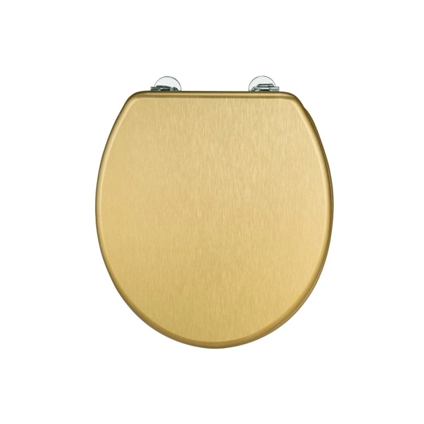 WENKO 26010100 - WC-Sitz ALDENO 37x41 cm gold/silber