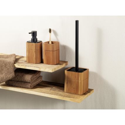 WENKO 26102100 - Seifenspender SERRO 7,5x16,5 cm braun/schwarz