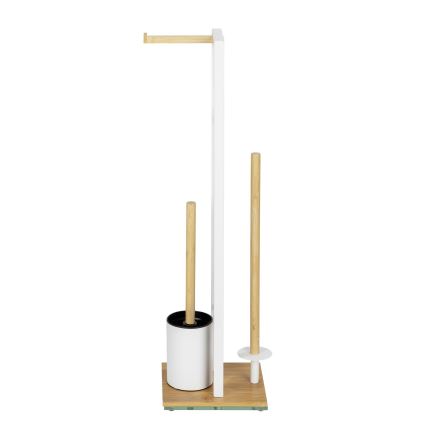 WENKO 26214100 - WC-Set RIVALTA 18x70 cm braun/weiß