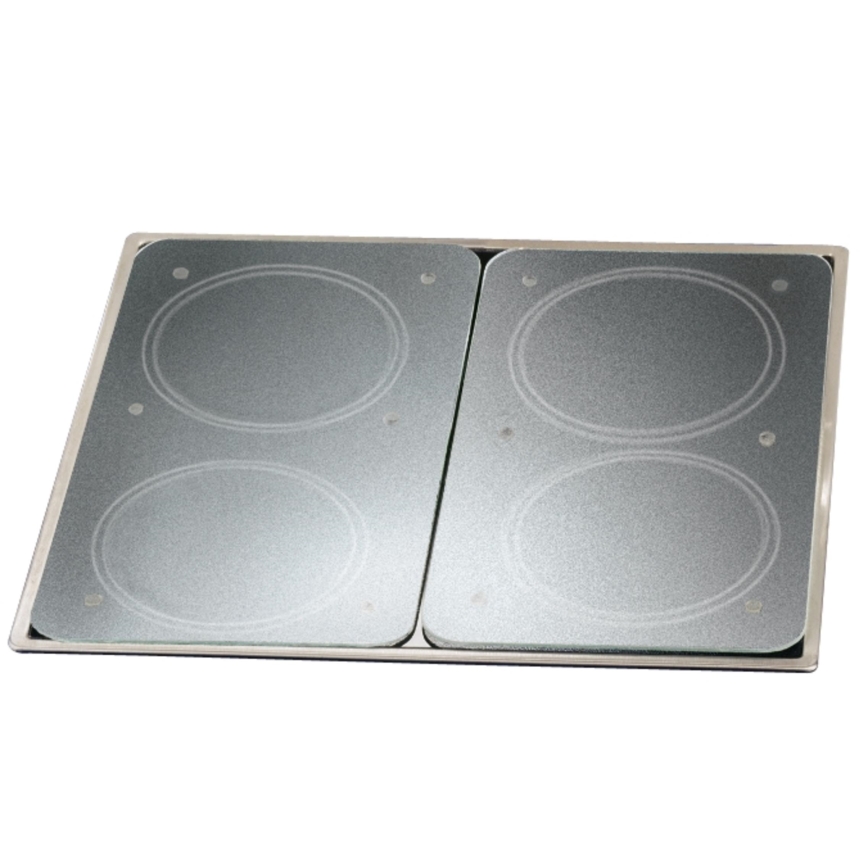 WENKO 2712663100 - Abdeckplatte 30x52 cm transparent/grau