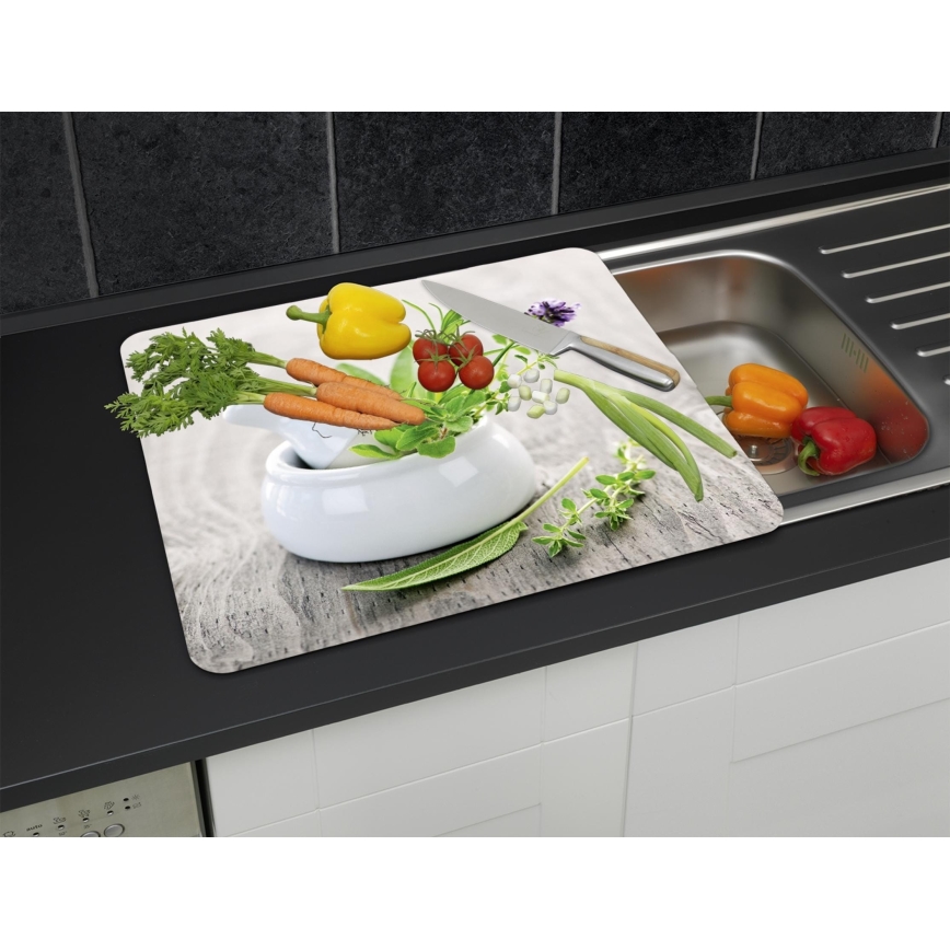 WENKO 2712940500 - Abdeckplatte für Lebensmittel, 56x50 cm, mehrfarbig/transparent