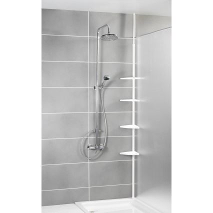 WENKO 3201010100 - Eckelement COMPACT 26x195 cm weiß