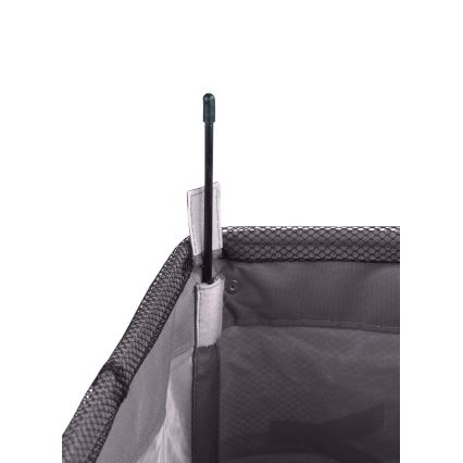 WENKO 3450112100 - Wäschekorb QUADRO 40x60 cm grau/schwarz