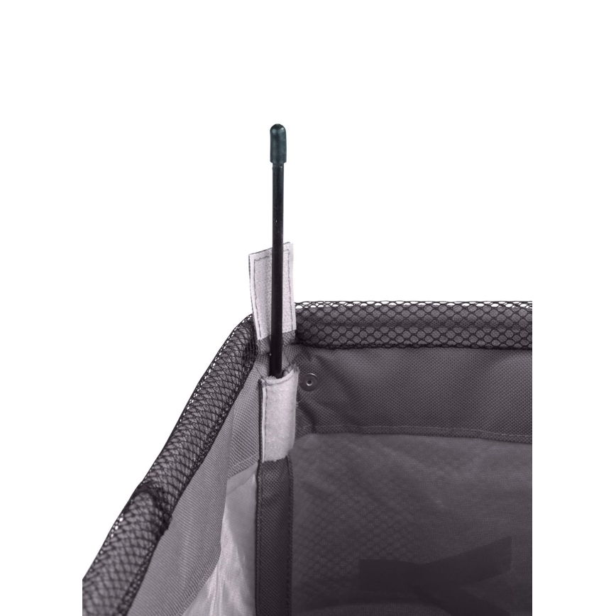 WENKO 3450112100 - Wäschekorb QUADRO 40x60 cm grau/schwarz