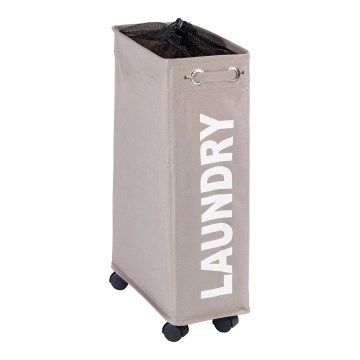 WENKO 3450117100 - Wäschekorb CORNO 18,5x60 cm beige/schwarz