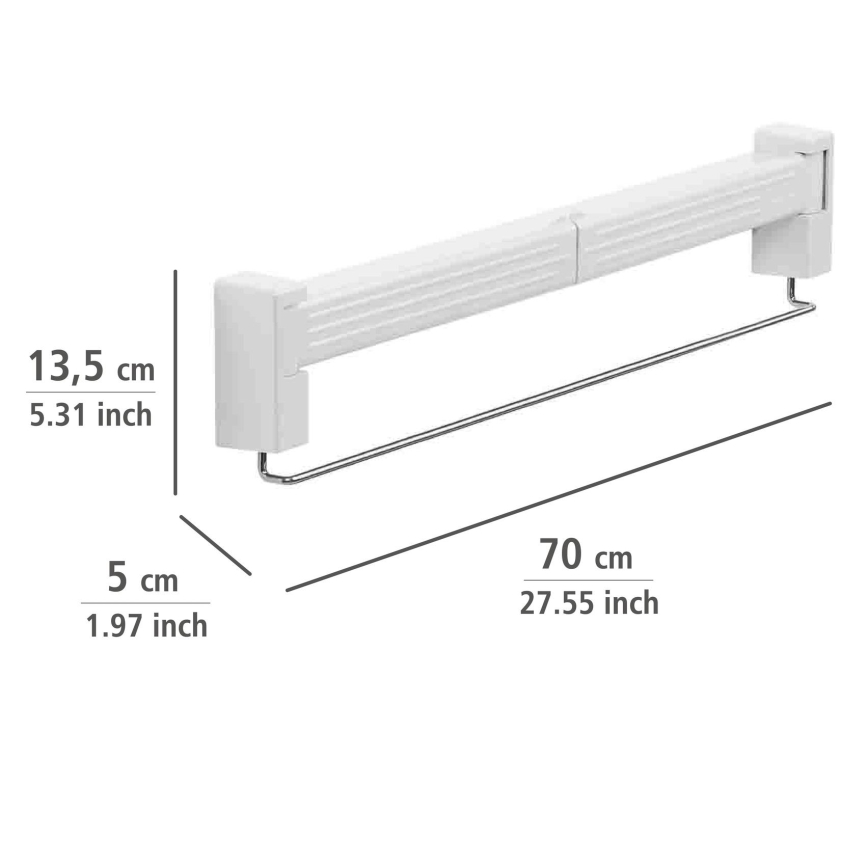 WENKO 3770013100 - Wäscheständer BUTTERFLY 70x13,5 cm silber/weiß