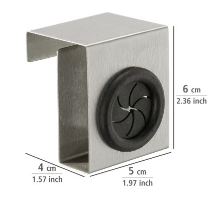 WENKO 4368060100 - Haken PUSH 5x6 cm silber/schwarz
