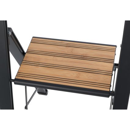 WENKO 50482100 - ALU-DESIGN Trittleiter 44x101 cm schwarz