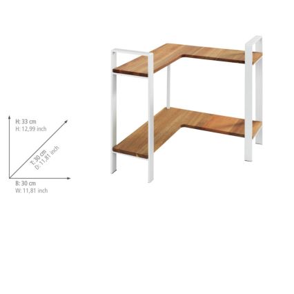 WENKO 53025100 - Regal LOUISA 30 x 33 cm weiß/braun