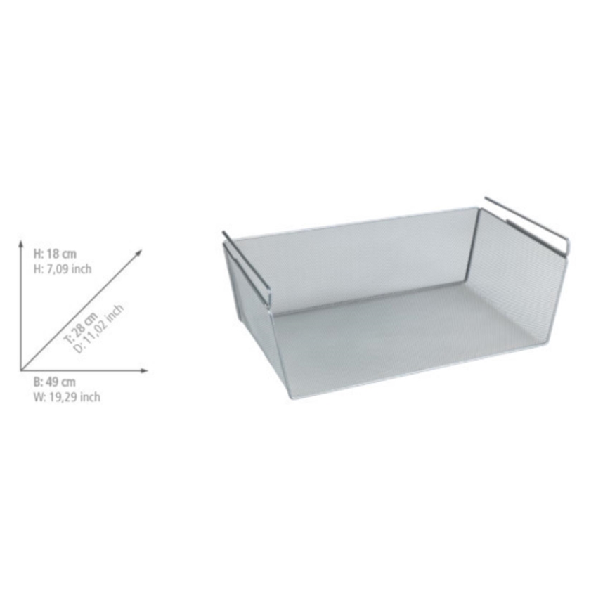 WENKO 53143100 - Korb 49x28 cm silber