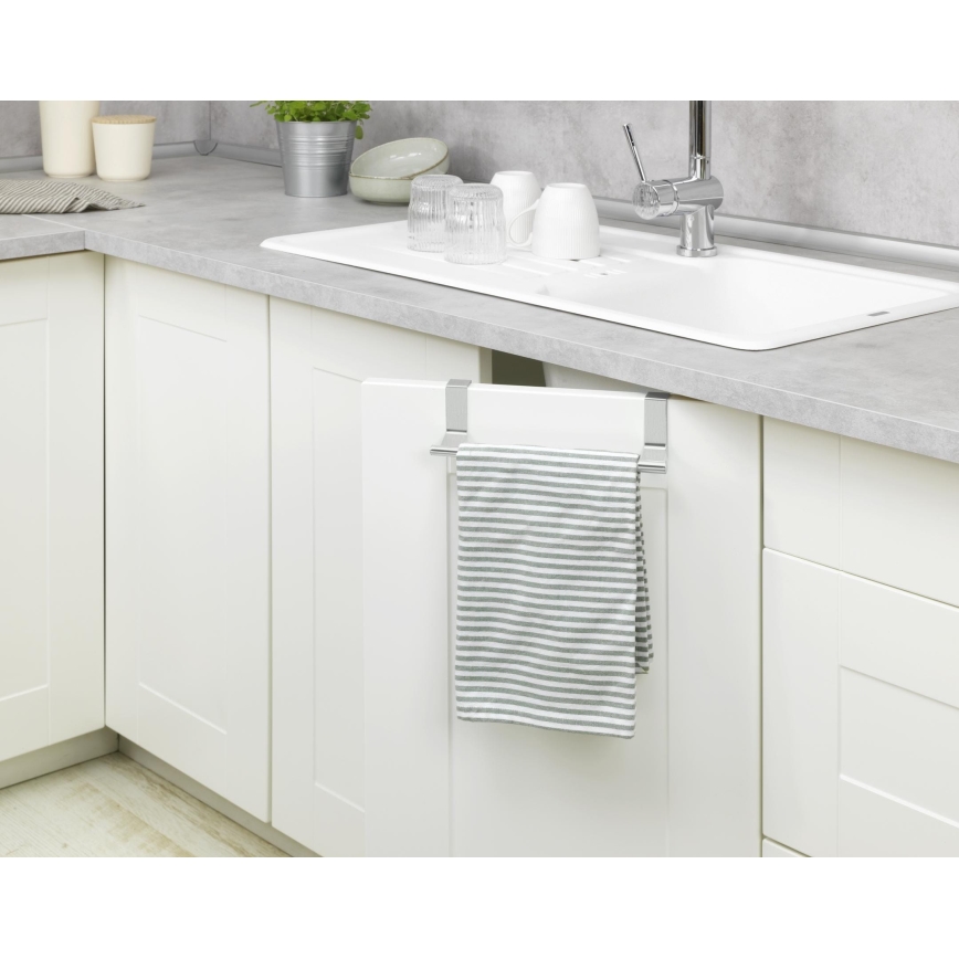 WENKO 53245100 - Handtuchhalter TELESCOPE 7x6 cm silber/schwarz