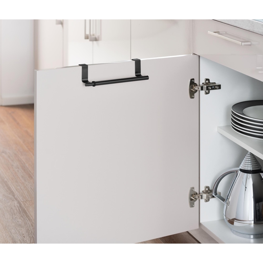 WENKO 53246100 - Handtuchhalter 7x6 cm Edelstahl/schwarz