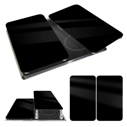 WENKO 53898100 - Abdeckplatte 52x30 cm schwarz/grau/transparent