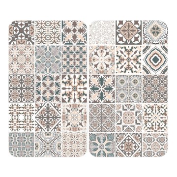 WENKO 53904100 - Kochfeldabdeckung 30x52 cm mehrfarbig/grau/transparent