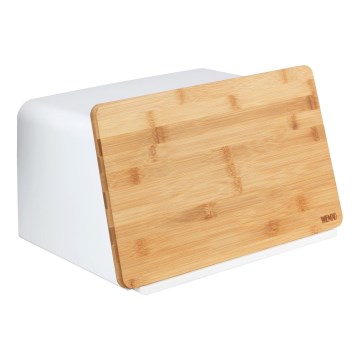 WENKO 54099100 - Brotkasten KUBO 35x26,5 cm weiß/braun