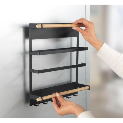 WENKO 54114100 - Organizer MAGNA 33x34 cm schwarz/braun