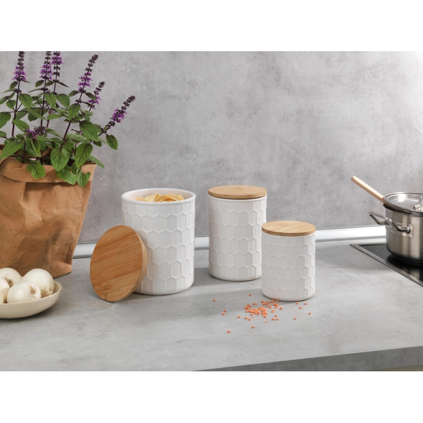 WENKO 54222100 - Box MAYA 13x17 cm weiß/braun