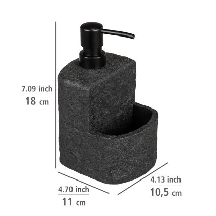 WENKO 54667100 - Seifenspender FESTIVAL 10,5x18 cm schwarz