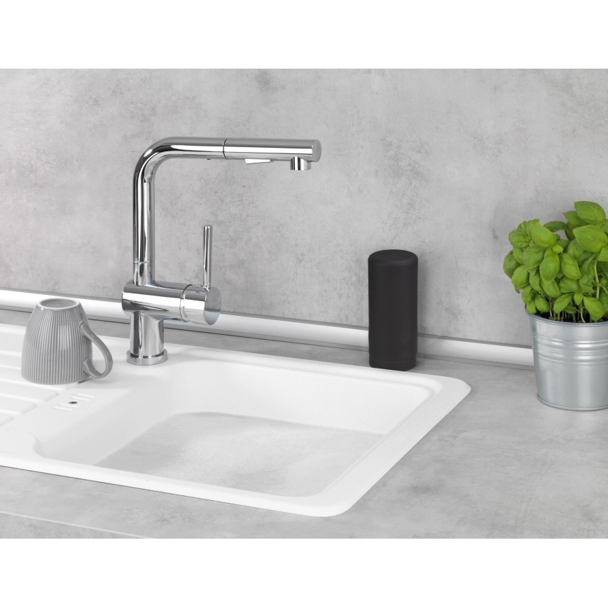 WENKO 54675100 - Seifenspender EASY SQUEEZ-E 6x14 cm schwarz