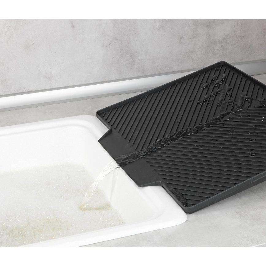 WENKO 54771100 - Abtropfständer NELIA 34x40 cm schwarz