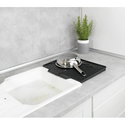 WENKO 54771100 - Abtropfständer NELIA 34x40 cm schwarz