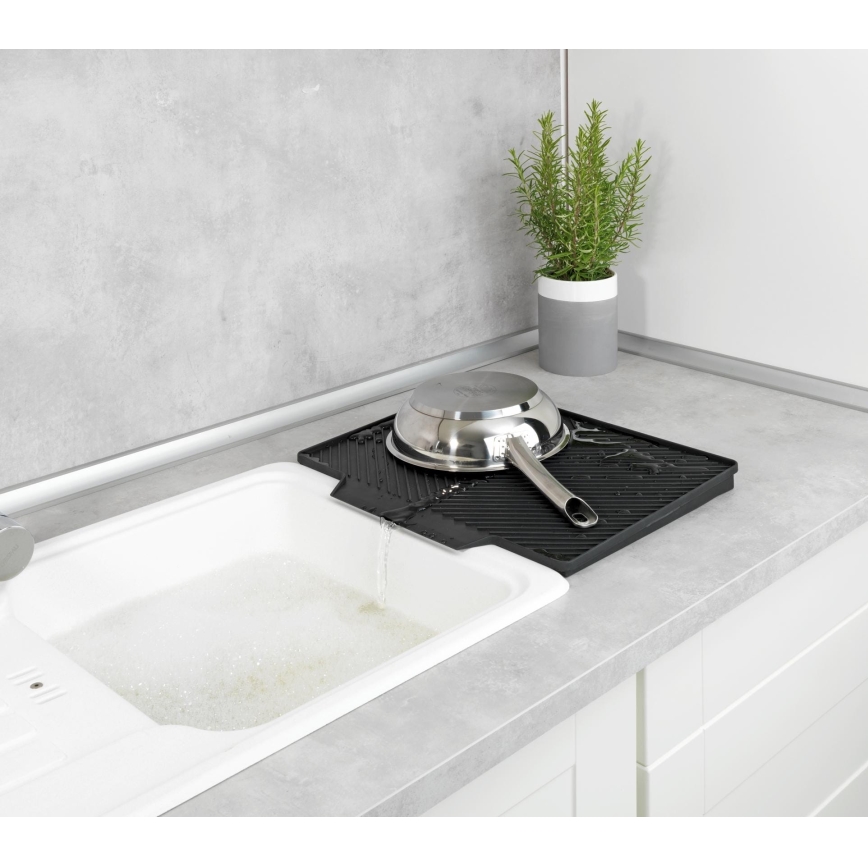 WENKO 54771100 - Abtropfständer NELIA 34x40 cm schwarz